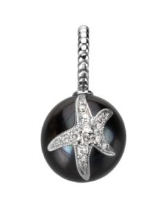 Diamond Starfish Accent For Pearl 14K White Gold 1/8 Ct Tw Diamond Starfish Accent For Pearl