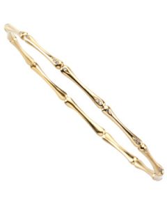 Diamond Bangle Bracelet 14K Yellow Gold 1/6 Cttw Diamond Bangle Bracelet