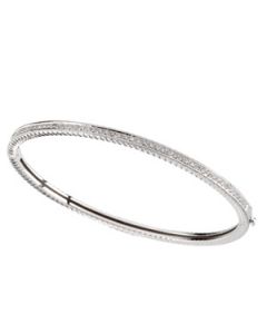Diamond Bangle Bracelet 14K White Gold 1/3 Ct Tw;P;Diamond Bangle Bracelet