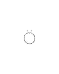 Platinum Diamond Circle Pendant