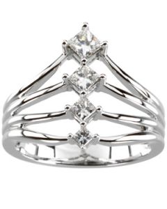 Diamond Ring 14K White Gold 1/2 Ct Tw Diamond Ring