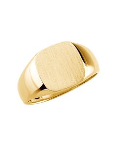 14kt Yellow 18mm Men's Solid Signet Ring 