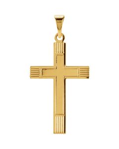 14kt Yellow 22x14mm Cross Pendant