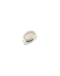 Genuine Cabochon Rose Quartz Ring