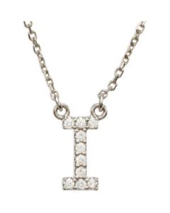 Diamond Necklace 14K White Gold I/ 1/10 Ct Tw Diamond Necklace