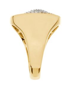 Two Tone Diamond Ring 14K Yellow/White Gold 1/4 Ct Tw