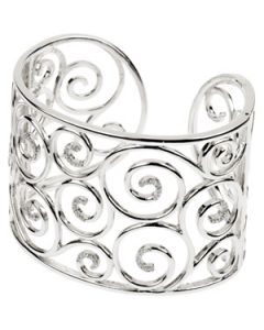 Diamond Cuff Bracelet Sterling Silver  3/8 Ct Tw;P;Diamond Bracelet