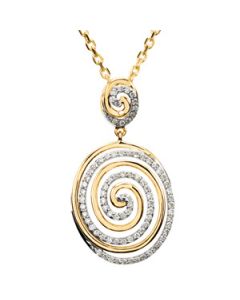 Diamond Necklace 14K Yellow/White Gold 1/2 Ct Tw Diamond Necklace