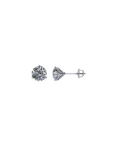 14kt White 2 CTW Diamond Threaded Post Earrings