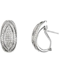 Diamond Earrings 14K White Gold Pair 1/6 Ct Tw Diamond Earrings