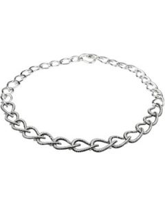 14Kw W/Black Rhodium Black And White Diamond Necklace 14K White Gold 9 3/4 Ct Tw 14Kw W/Black Rhodium Black And White Diamond Necklace