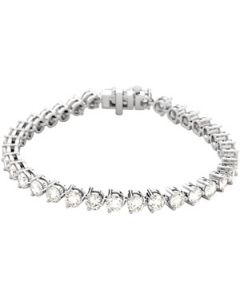 Diamond Tennis Bracelet 18K White Gold 12 Ct Tw/07.25 Inch Diamond Tennis Bracelet