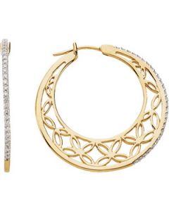 Diamond Earring 14K Yellow Gold Pair 1/3 Ct Tw Diamond Earring