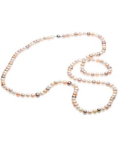 Freshwater Cultured Multi-Color Pearl Strand Sterling Silver  42In