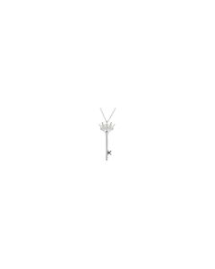 Sterling Silver 1/8 CTW Diamond Crown Key 18