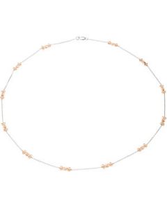 Diamond Necklace 14K White/Rose Gold 20.00 Inch/ 1/6 Ct Tw Diamond Necklace