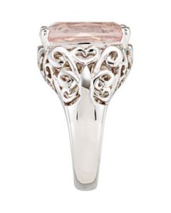 Genuine Rose Quartz Ring Sterling Silver  16.00X12.00 Mm Genuine Rose Quartz Ring