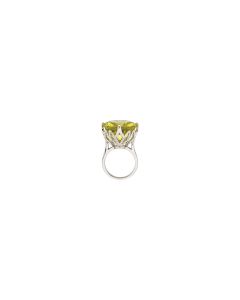 Genuine Green Gold Quartz Ring