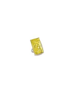 Genuine Green Gold Quartz Ring