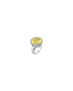 Genuine Green Gold Quartz Ring