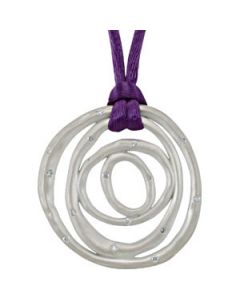 1/5 Ct Tw Diamond Pendant Or Necklace Sterling Silver  18.00 Inch Purple Cord 1/5 Ct Tw Diamond Pendant Or Necklace