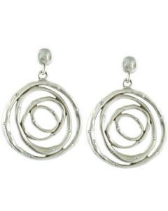 Diamond Earrings Sterling Silver & 14K White Gold Pair 3/8 Ct Tw Diamond Earrings