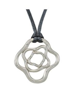 1/5 Ct Tw Diamond Pendant Or Necklace Sterling Silver  18.00 Inch Grey Cord 1/5 Ct Tw Diamond Pendant Or Necklace