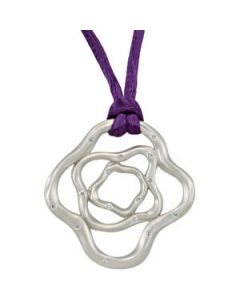 1/5 Ct Tw Diamond Pendant Or Necklace Sterling Silver  18.00 Inch Purple Cord 1/5 Ct Tw Diamond Pendant Or Necklace