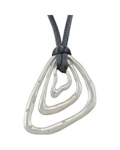 1/5 Ct Tw Diamond Pendant Or Necklace Sterling Silver  18.00 Inch Grey Cord 1/5 Ct Tw Diamond Pendant Or Necklace