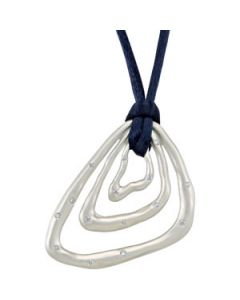 1/5 Ct Tw Diamond Pendant Or Necklace Sterling Silver  18.00 Inch Navy Cord 1/5 Ct Tw Diamond Pendant Or Necklace