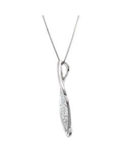 Diamond Necklace 14K White Gold 1 Ct Tw 18.00 Inch Diamond Necklace