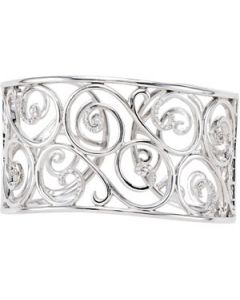 Diamond Cuff Bracelet Sterling Silver  1/2 Ct Tw