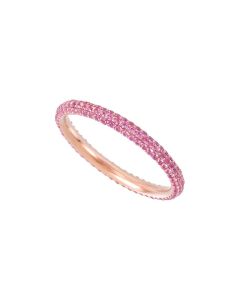 Pink Sapphire Eternity Band