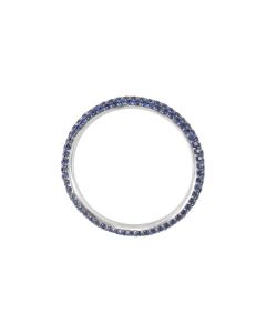 Blue Sapphire Eternity Pave Band