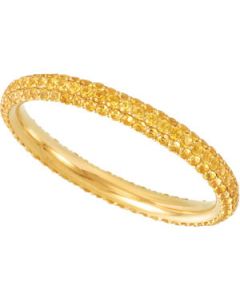 Yellow Sapphire Eternity Band 14K Yellow Gold Size 8
