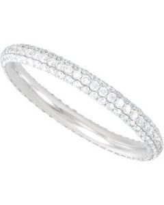 Diamond Eternity Band 14K White Gold Size 08.50/ 9/10 Ct Tw Bridal Eternity Band