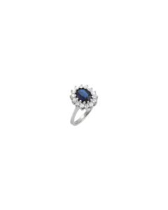 Genuine Sapphire & Diamond Ring
