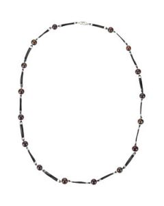 Freshwater Cultured Black Pearl Necklace Sterling Silver  8-8.5 Mm/27.5 Inch