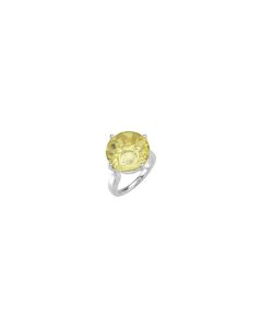 Genuine Lime Quartz Ring