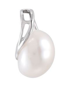 Freshwater Cultured Pearl Pendant Sterling Silver  12.00-13.00 Mm Freshwater Cultured Pearl Pendant