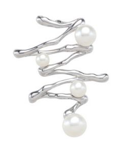 Freshwater Cultured Pearl Pendant Sterling Silver  05.00-09.50 Mm Freshwater Cultured Pearl Pendant