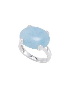 Genuine Milky Aquamarine Ring