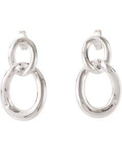 Diamond Earrings Sterling Silver  Pair .015 Cttw   Diamond Earrings