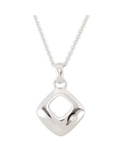 Diamond Necklace Sterling Silver  .01 Cttw Diamond Necklace