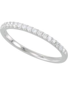Diamond Matching Band 14K White Gold 1/5 Ct Tw Diamond Matching Band