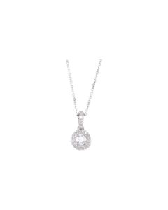 14kt White 1/2 CTW Diamond Entourage 18