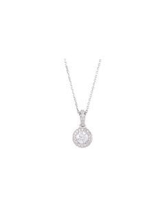 14kt White 5/8 CTW Diamond Entourage 18