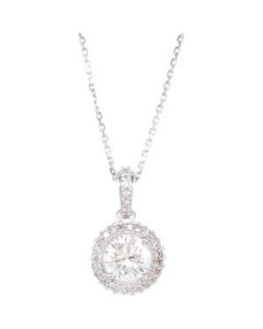 Diamond Entourage Necklace 18 14K White Gold 1 1/3 Ct Tw Diamond Entourage Necklace 18