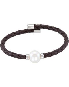 Freshwater Cultured Pearl Cuff Bracelet Sterling Silver  10-11Mm/ 7 Inch Freshwater Cultured Pearl Cuff Bracelet