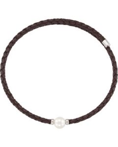 Freshwater Cultured Pearl Cuff Bracelet Sterling Silver  10-11Mm/ 16 Inch Freshwater Cultured Pearl Necklace